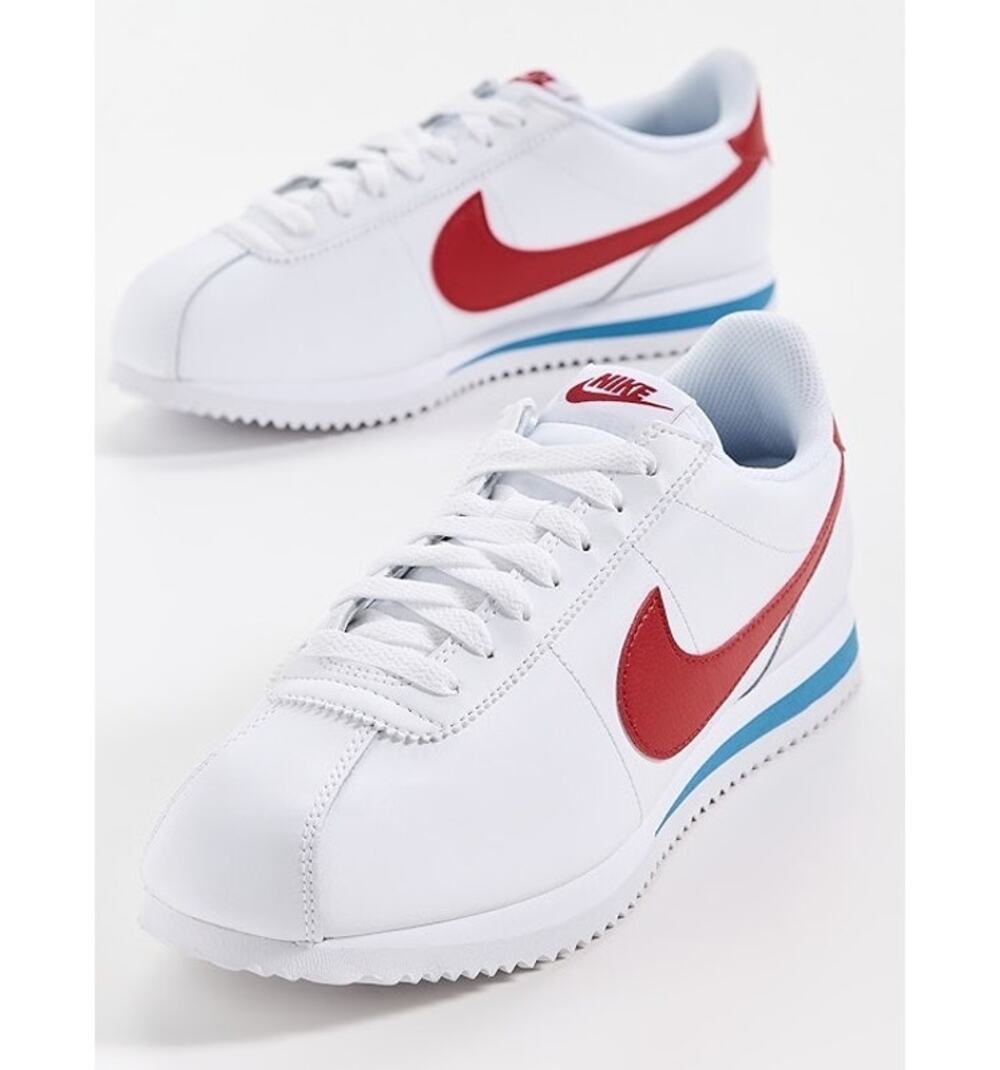 Nike Cortez Classic Sneakers White Red Women's Size 9 Retro Low Top